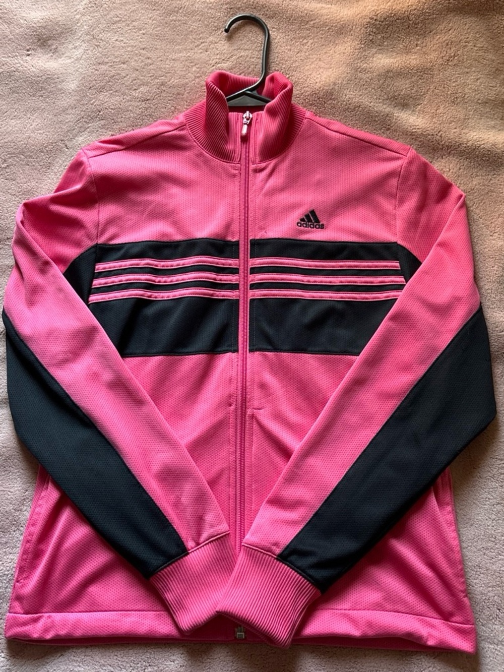 Adidas Pink and Black Track Jacket